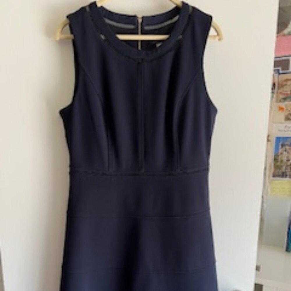 Tommy Hilfiger Sleeveless Navy Blue Midi Dress